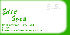 edit szep business card